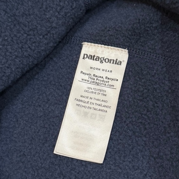 Patagonia Better Sweater Navy Blue Fleece 1/4 Zip Jacket Womens Size Small - Picture 6 of 7